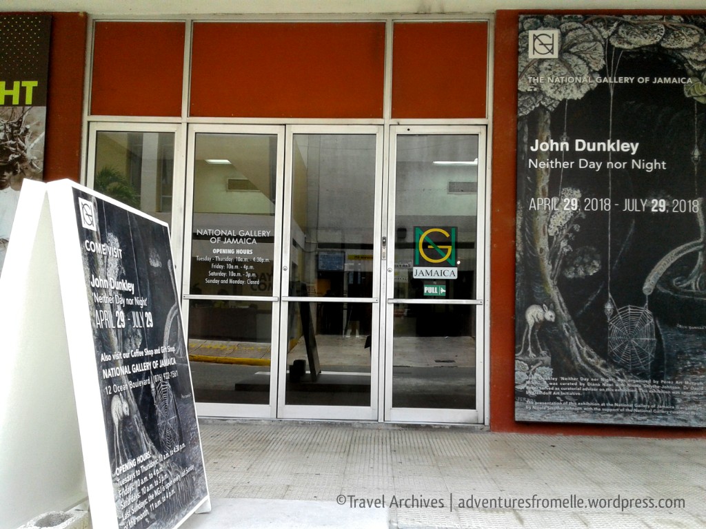 entrance to the national gallery of jamaica