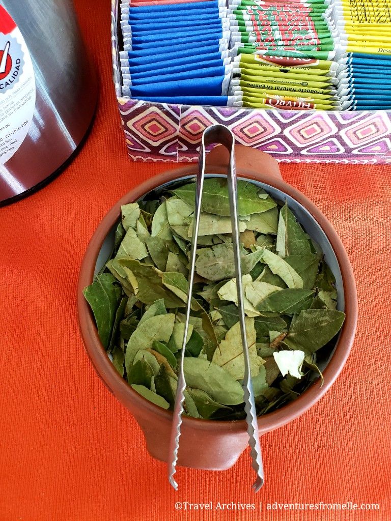 Coca leaves in bowl