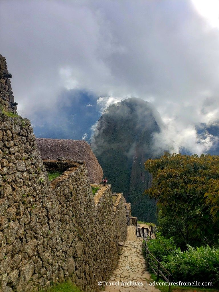 Clouds covering Huayna Picchu Peak