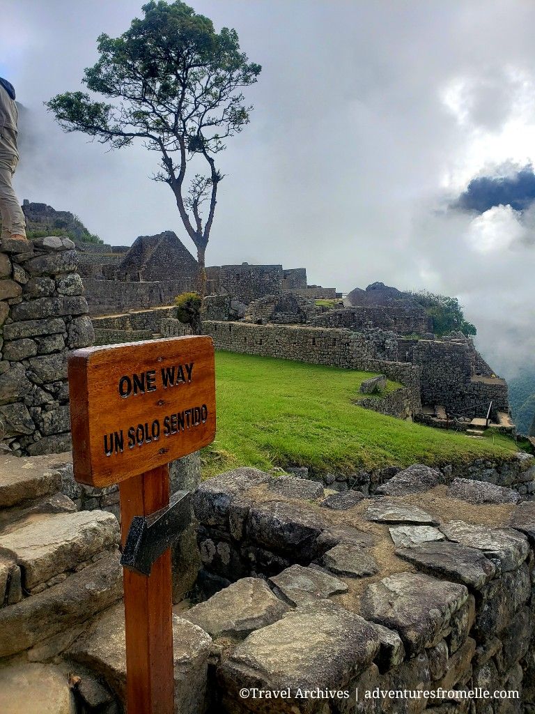 "One Way" Sign at Machu Picchu